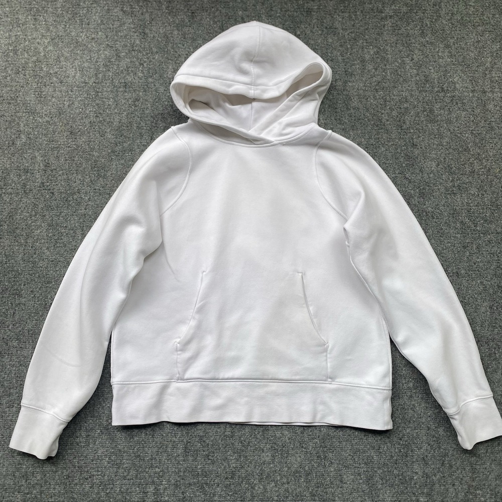 Lululemon Loungeful Hoodie Women 8 White Pullover Hooded Sweatshirt LW3FCDS